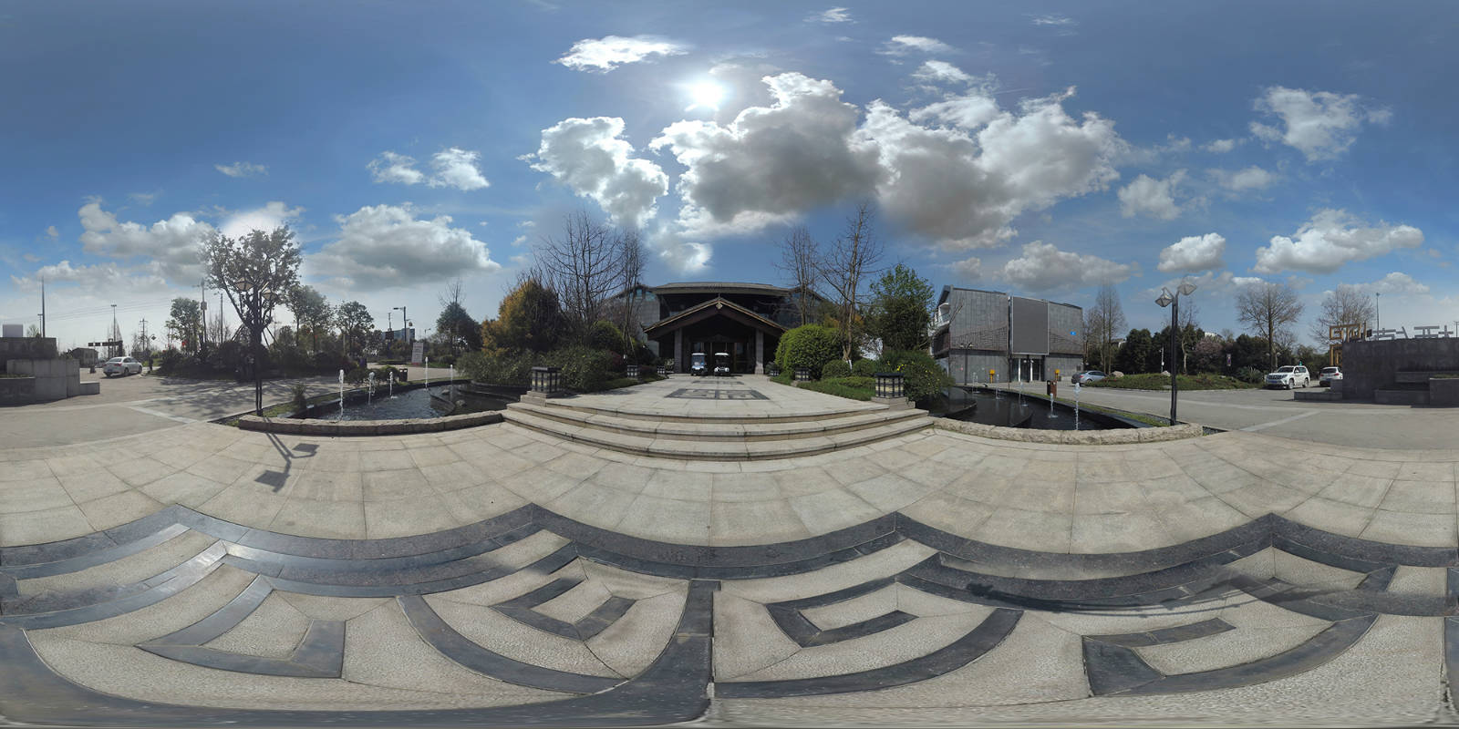 街子古镇720全景拍摄/全景航拍