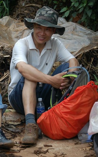米易迷阳山水徒步协会会长刘文采,付会长秘书长易阳,管理员潘驼背