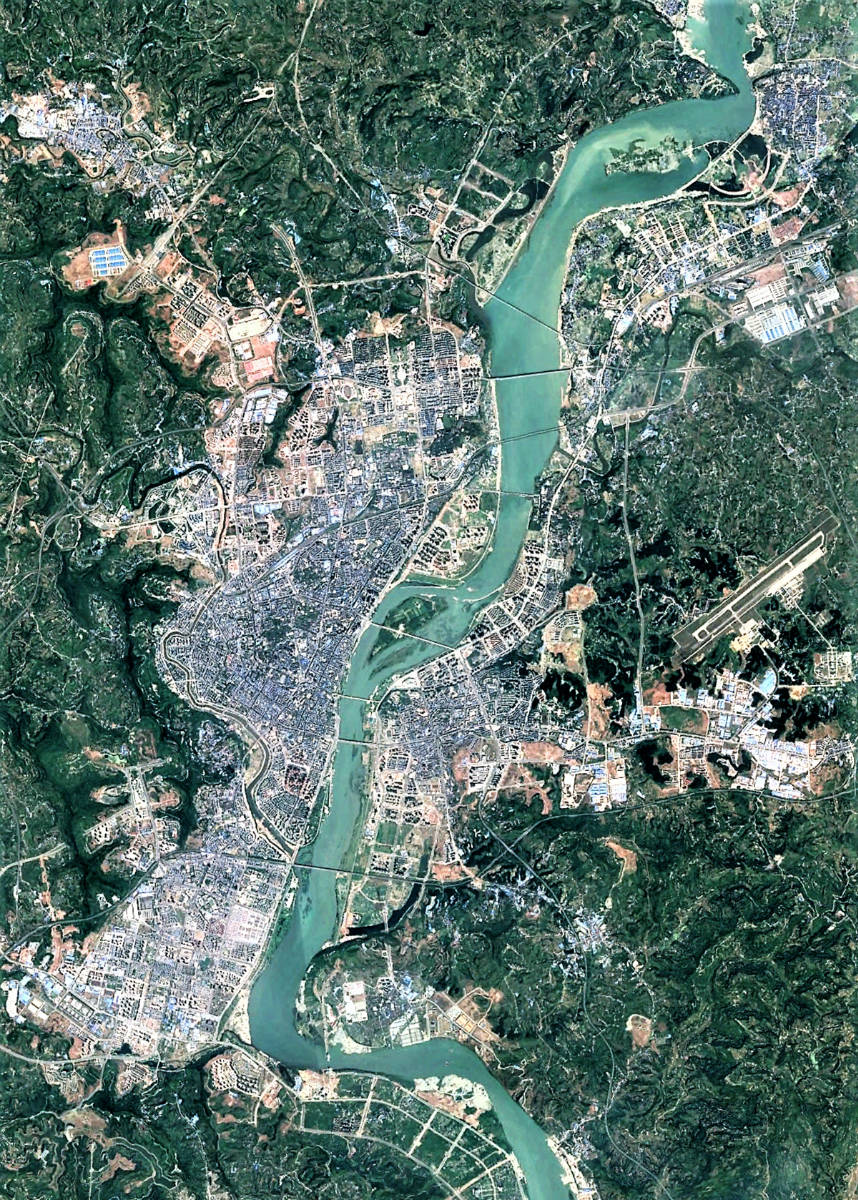 南充市卫星影像(桥都南充):2017年5月17日谷歌地 