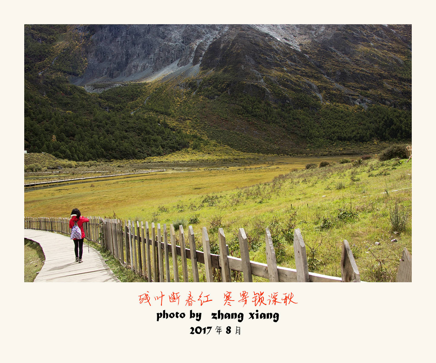 残叶断春红，寒雾锁深