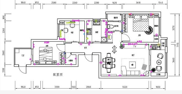 裝修房屋插座佈置圖