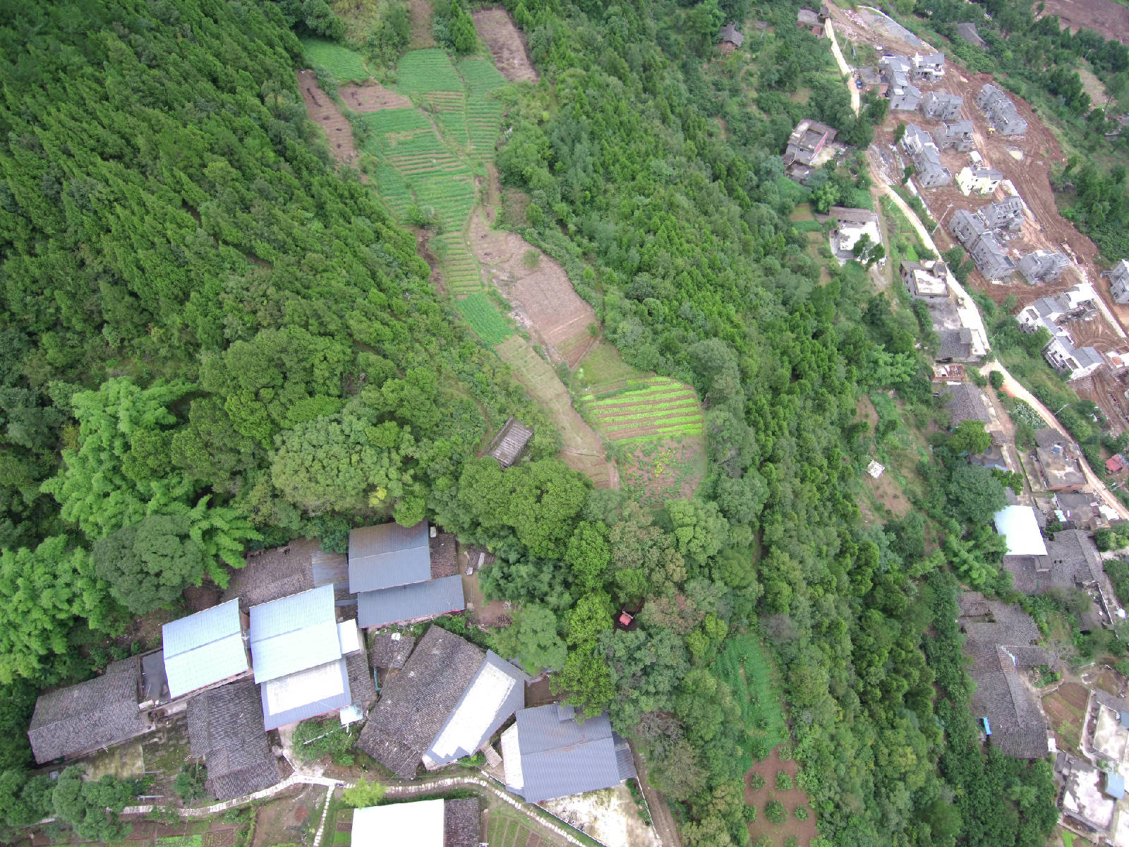 航拍通江县,诺江镇,新华村二社—岩上美景