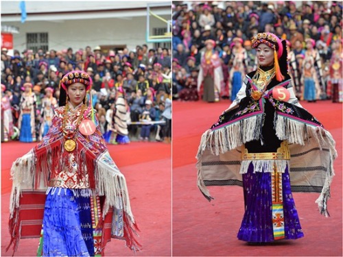 2017中国四川丹巴嘉绒藏族乡村风情节 选美大赛"金花"出炉(组图)