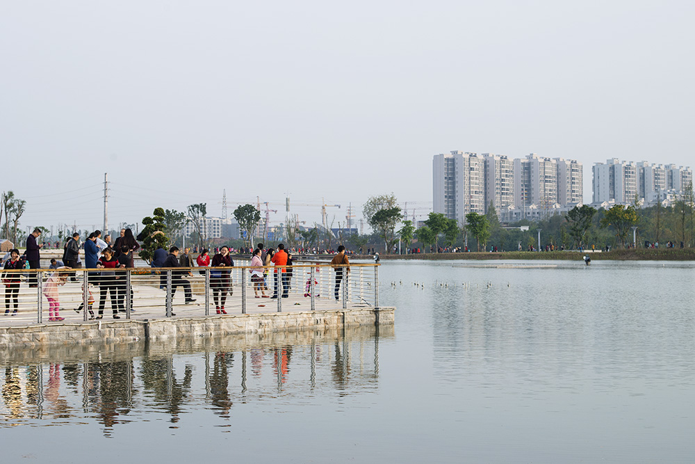 看身边变化喜庆党的十九大网络摄影展赛作品休闲新广场组照