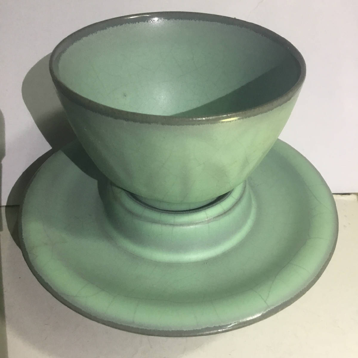 北宋汝官窑青釉茶盏孤品大珍/底款崇宁元年皇宋官窑御制