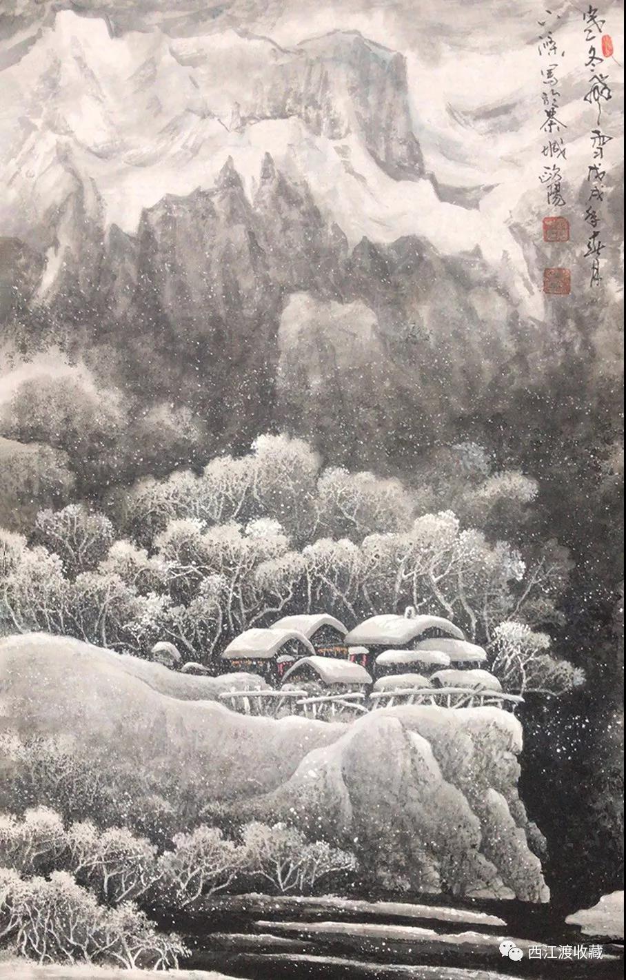 名画欣赏‖当代山水画领袖欧阳忠水墨中国的极致之美