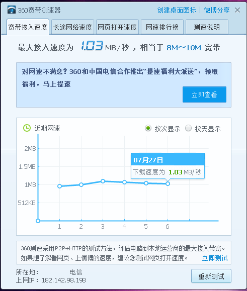 电信199套餐宽带200兆上网速度慢得死人求高手指点