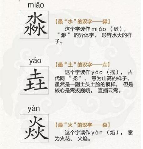 最难写的字念什么图片