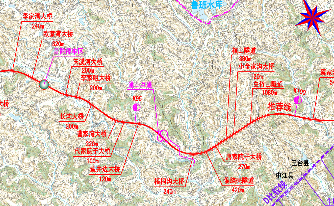 德单高速梁山段路线图图片