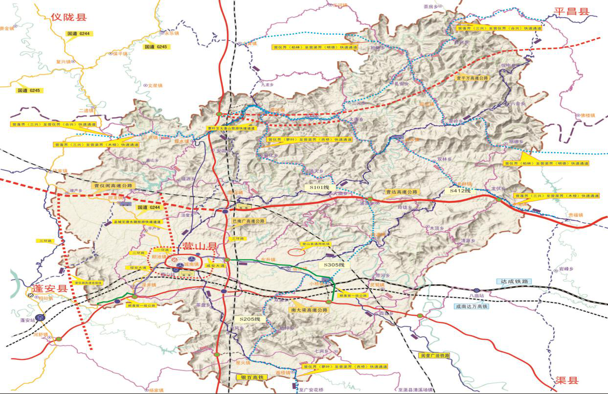 需求在一切皆在 营山交通最新规划图都在图上