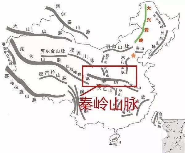 终南山山脉地图图片