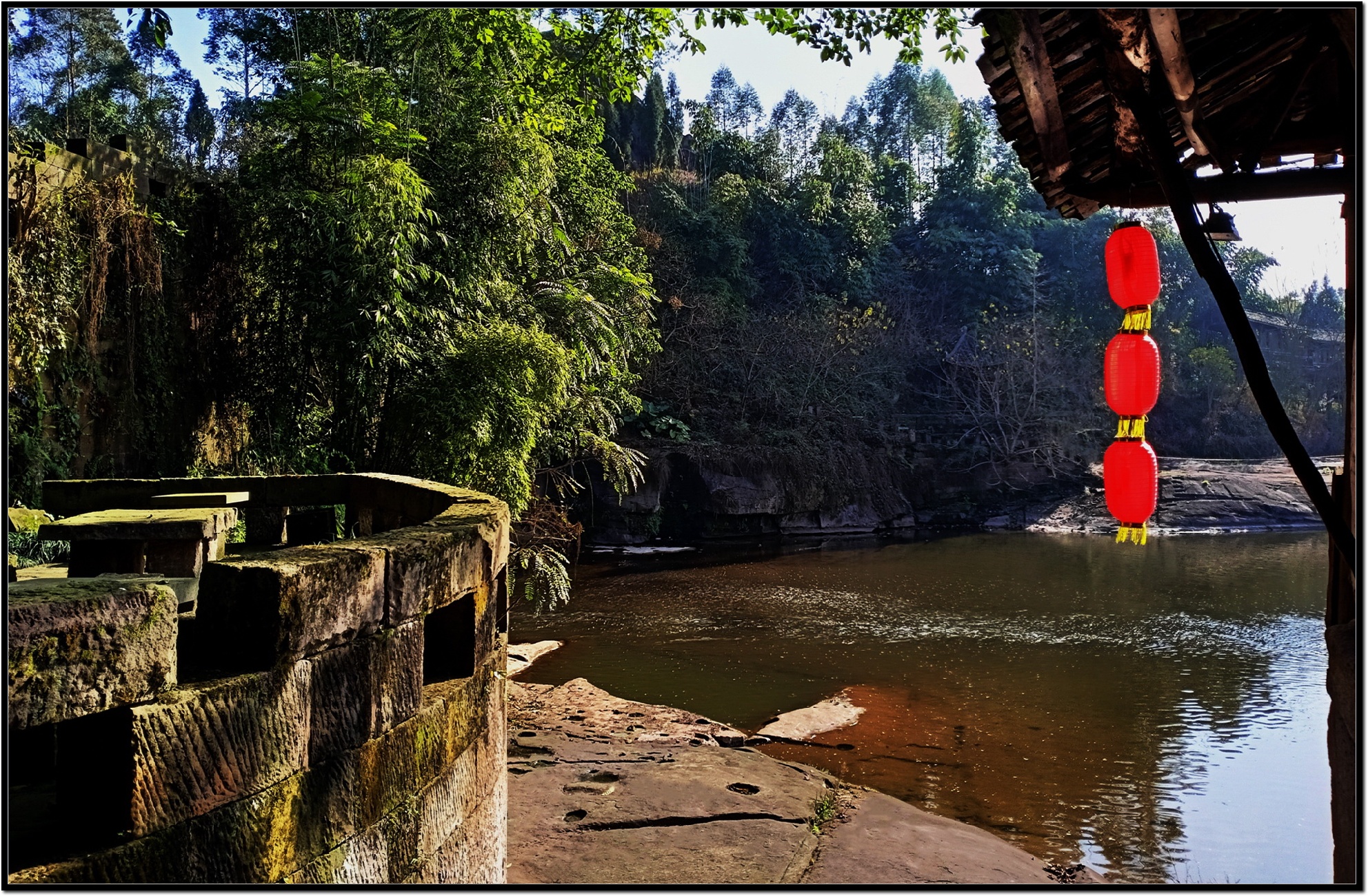 手机随拍:又见广安万春桥(红色影视城)