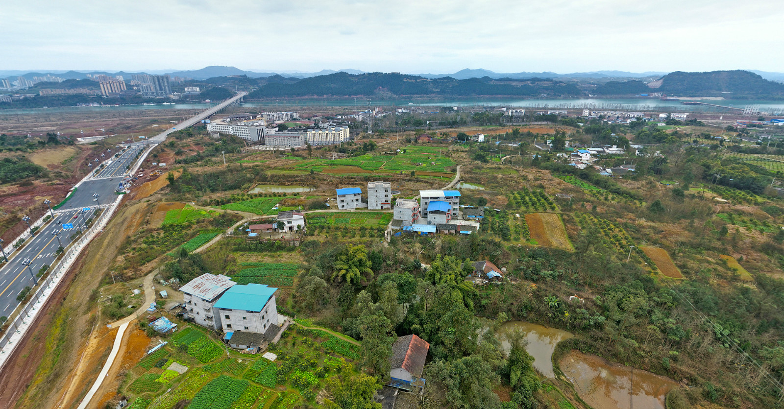 【航拍蓬安系列】——(蓬安鳳凰大橋)(錦屏鹽井壩村五組)視頻與360度