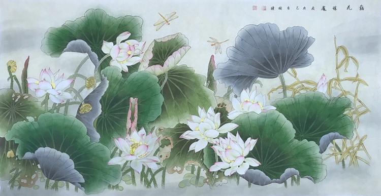 张国栋大师作品国画荷花图作品欣赏