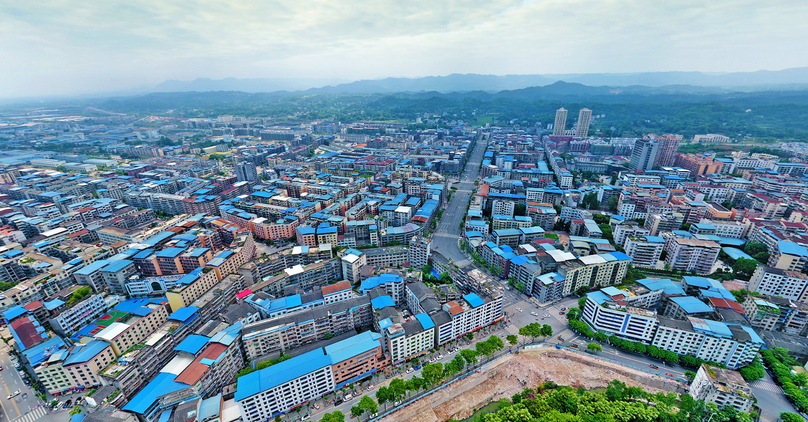 营山县全景图图片