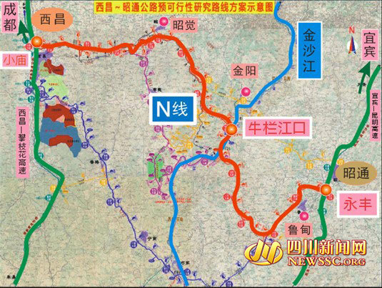 昭通大永高速路线图图片