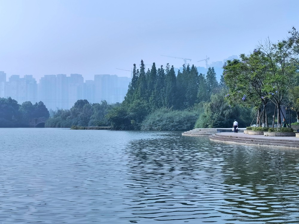 华阳南湖公园图片
