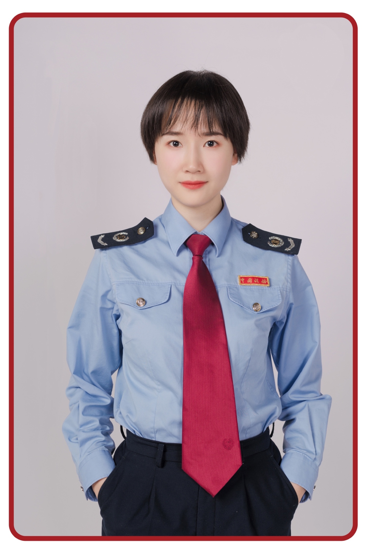 税务冬装制服领花图片