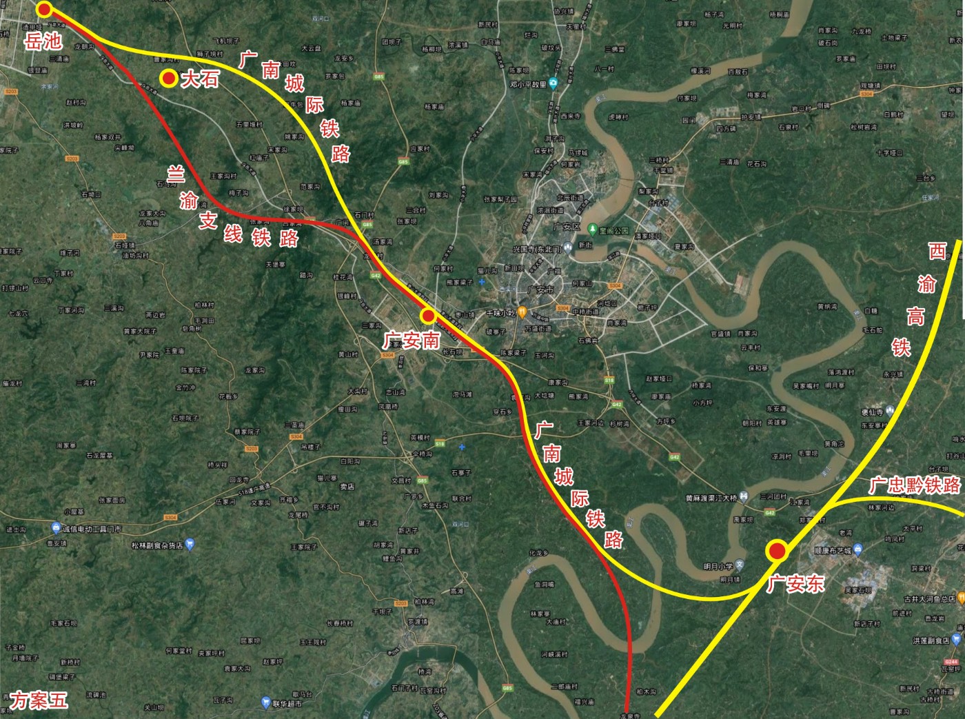 广安市铁路网规划图图片