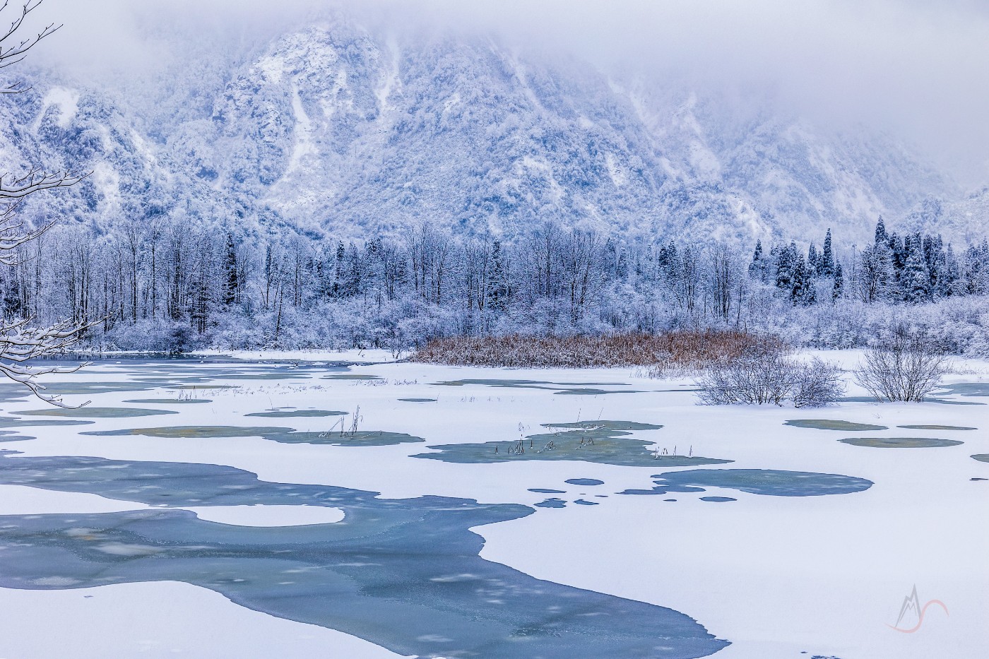 汉中龙池雪景图片