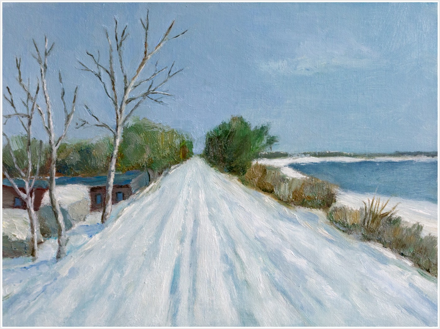油画《多雪的冬天》3040cmjpg