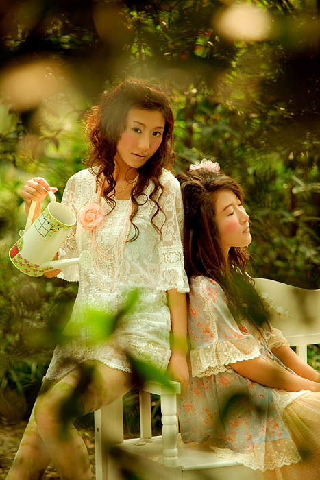 姐妹艺术照,非常淑女屋,黑色性感的闺蜜照